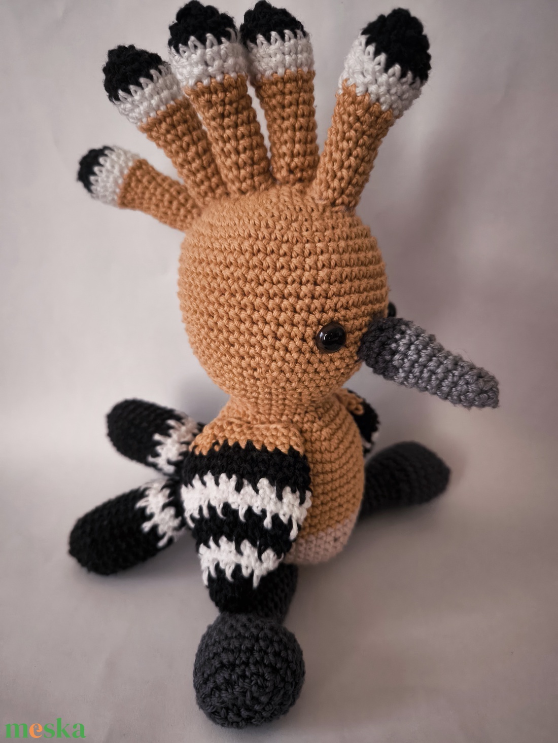 Búbos Banka _Amigurumi figura_Upupa epops - játék & sport - plüssállat & játékfigura - madár - Meska.hu