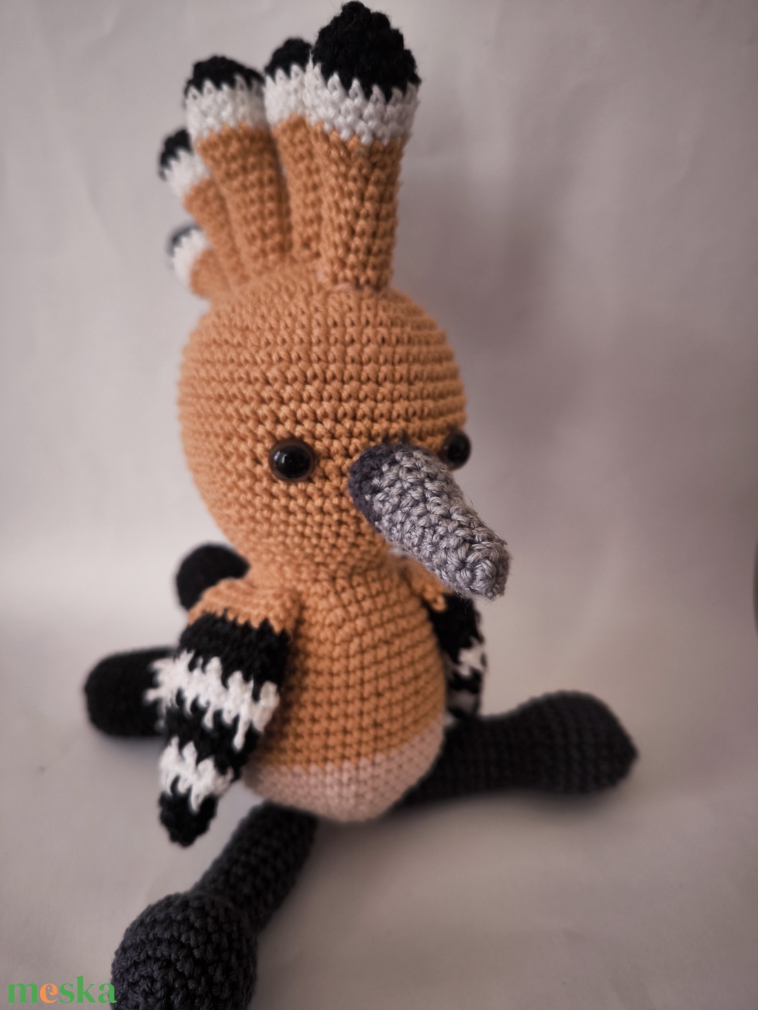 Búbos Banka _Amigurumi figura_Upupa epops - játék & sport - plüssállat & játékfigura - madár - Meska.hu