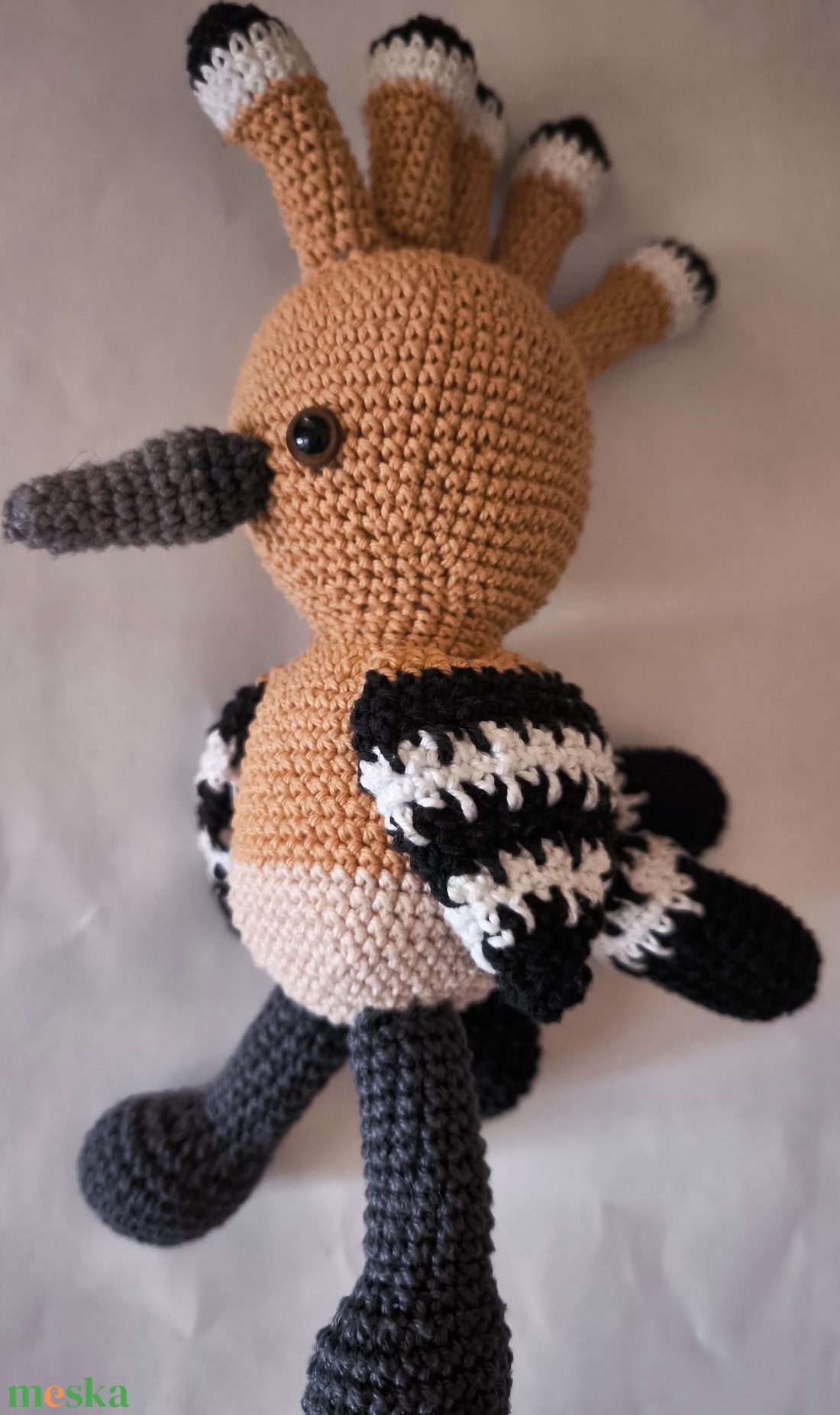 Búbos Banka _Amigurumi figura_Upupa epops - játék & sport - plüssállat & játékfigura - madár - Meska.hu
