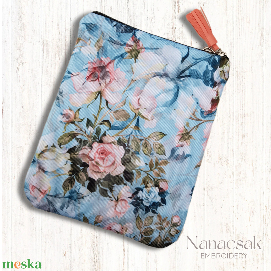 Hímzett könyvtok - barack - könyv & zene - könyvtok - Meska.hu