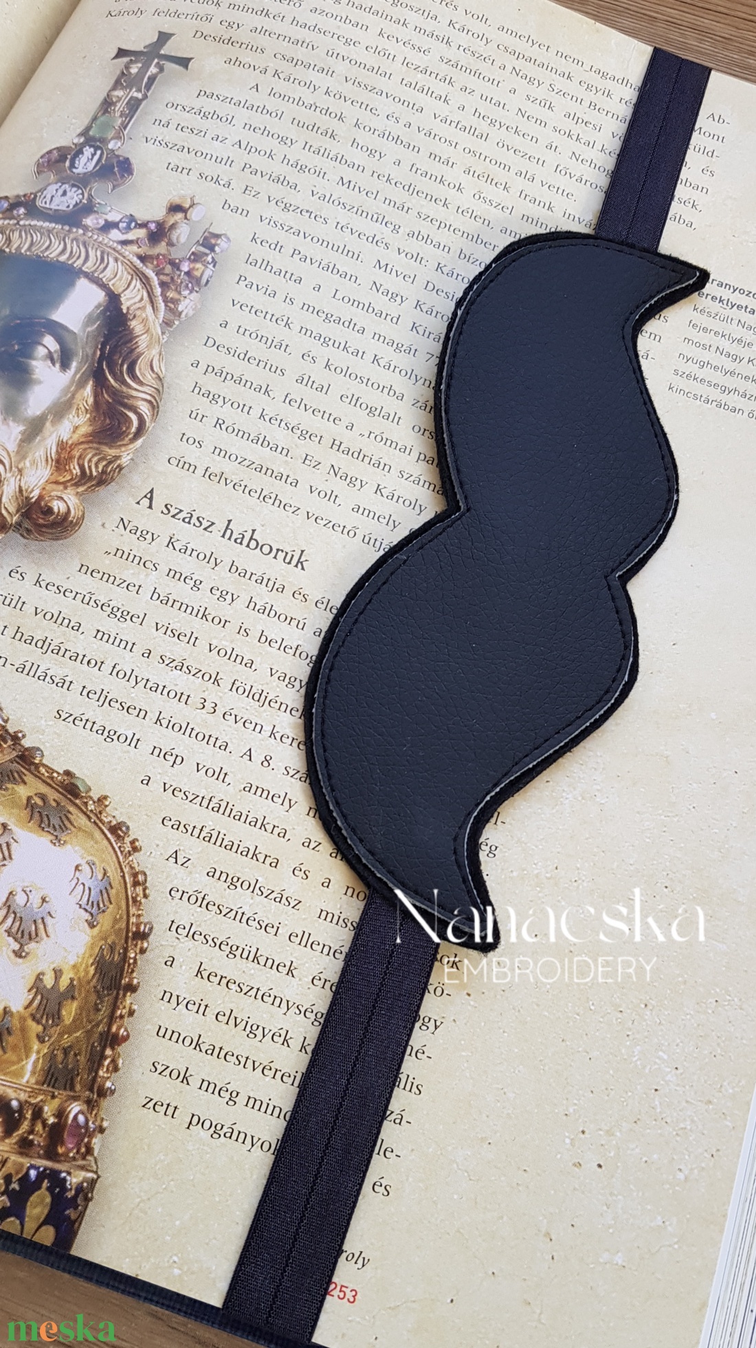 Bajusz könyvjelző - könyv & zene - könyvjelző - Meska.hu