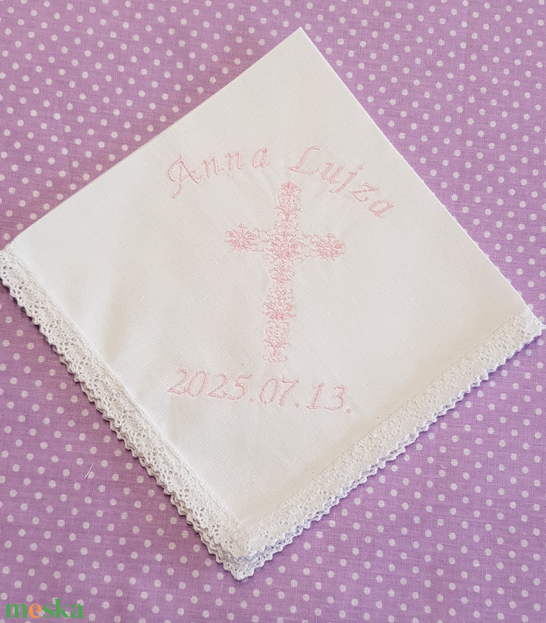 Keresztelő kendő - otthon & életmód - vallás - kereszt - Meska.hu