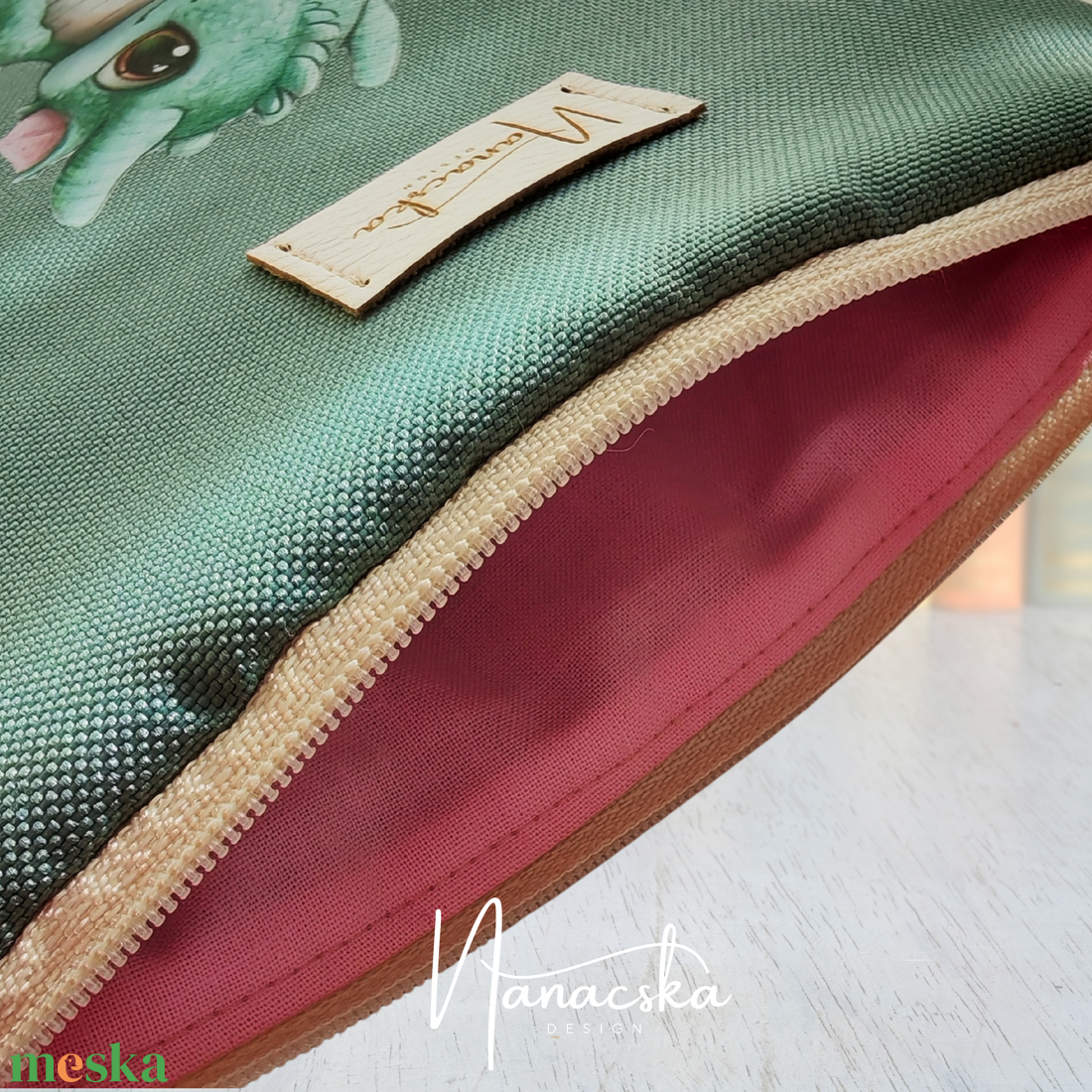 Sárkányos könyvtok - Little roses - könyv & zene - könyvtok - Meska.hu