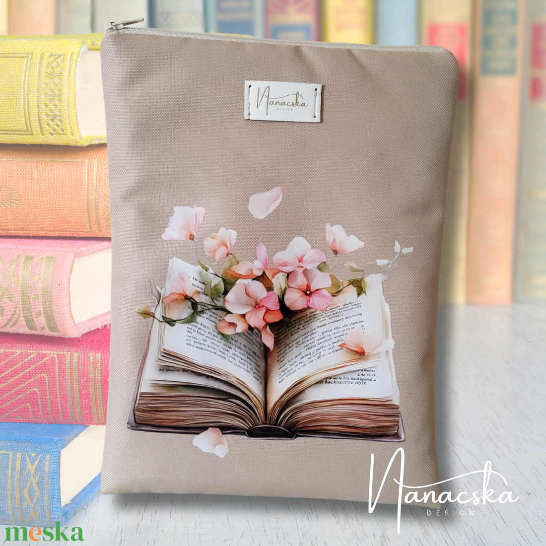 Hortenziás könyvtok - könyv & zene - könyvtok - Meska.hu