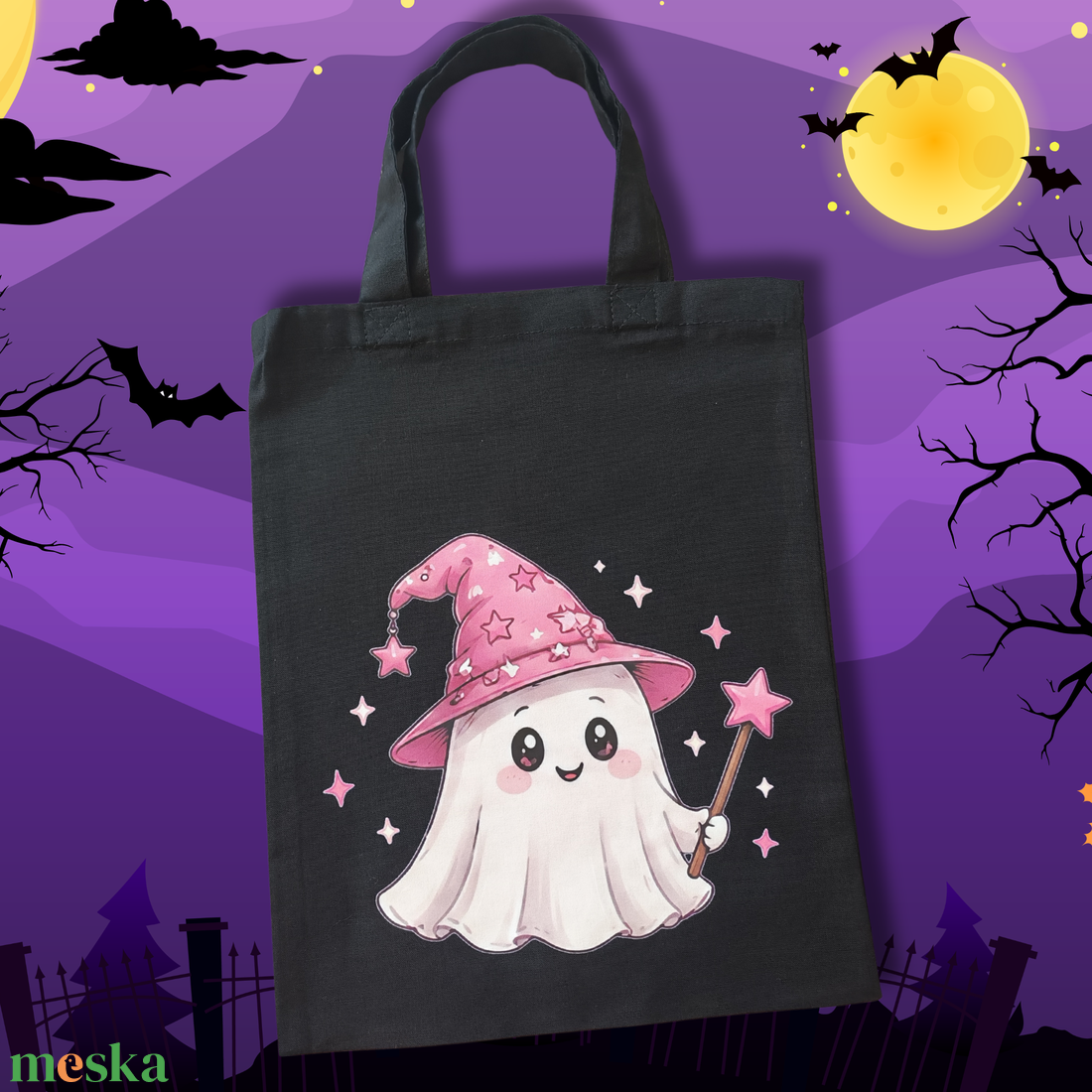 Halloween cukorkagyűjtő vászontáska -candy bag  - otthon & életmód - dekoráció - halloween - halloweeni jelmez és kiegészítők - Meska.hu