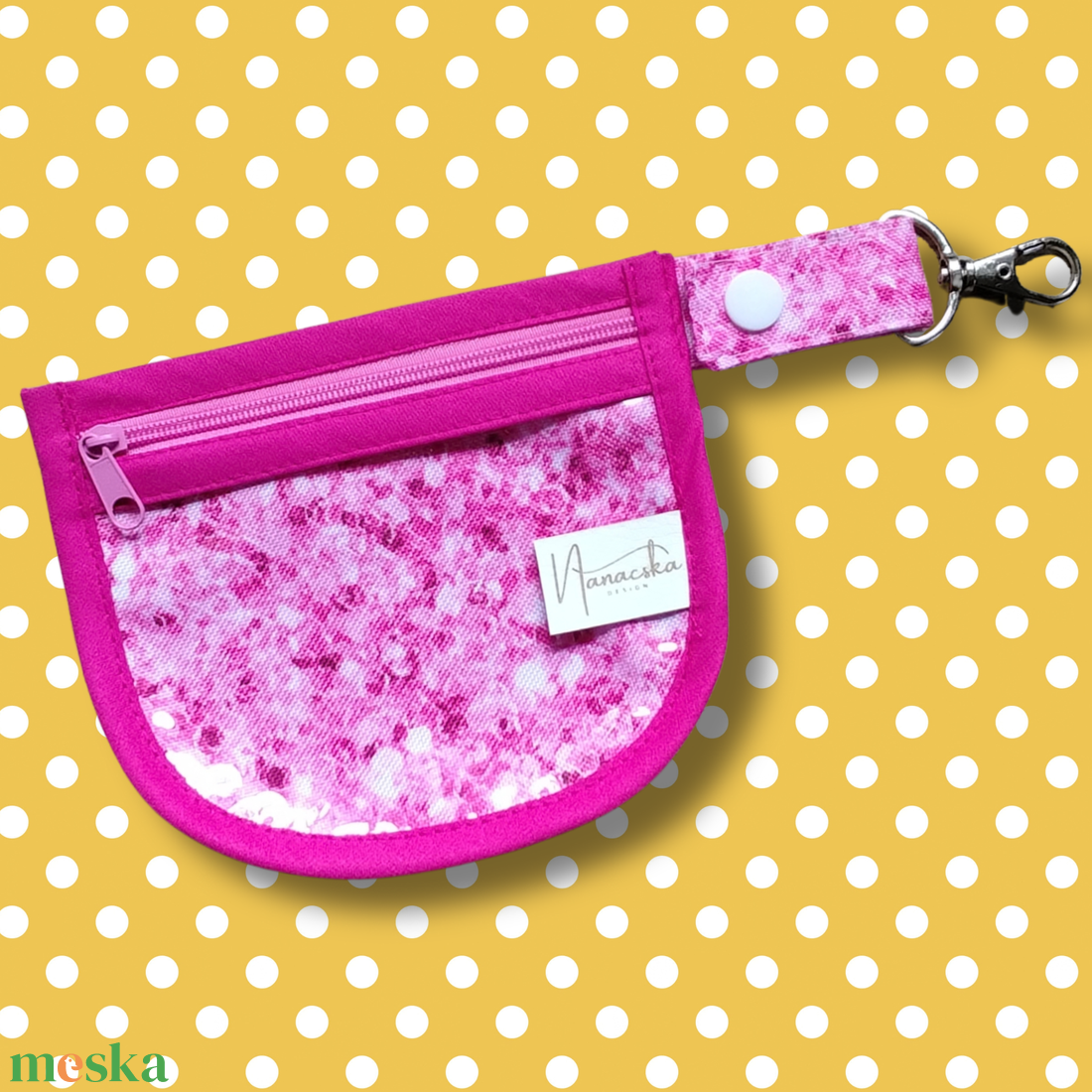 Pénztárca - pink - táska & tok - pénztárca & más tok - aprópénztartó - Meska.hu