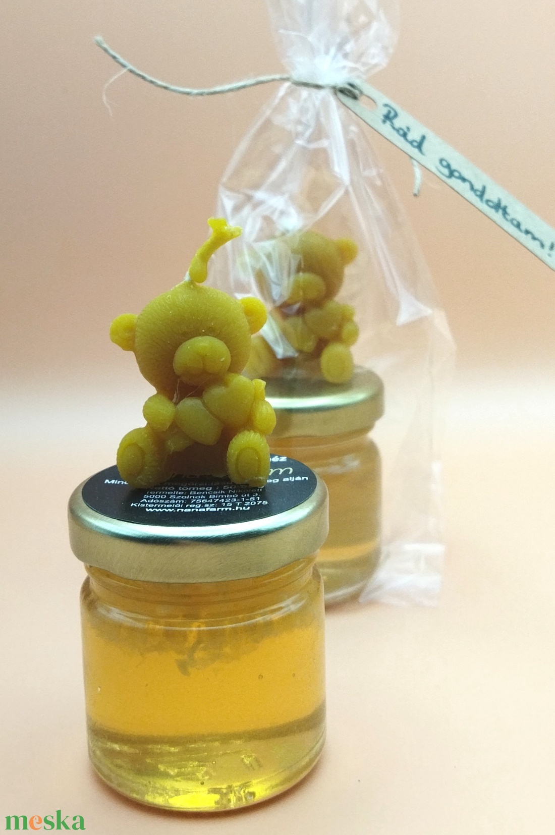 Rád gondoltam termelői méz és méhviasz gyertya mini csomag - élelmiszer - méz & propolisz - Meska.hu