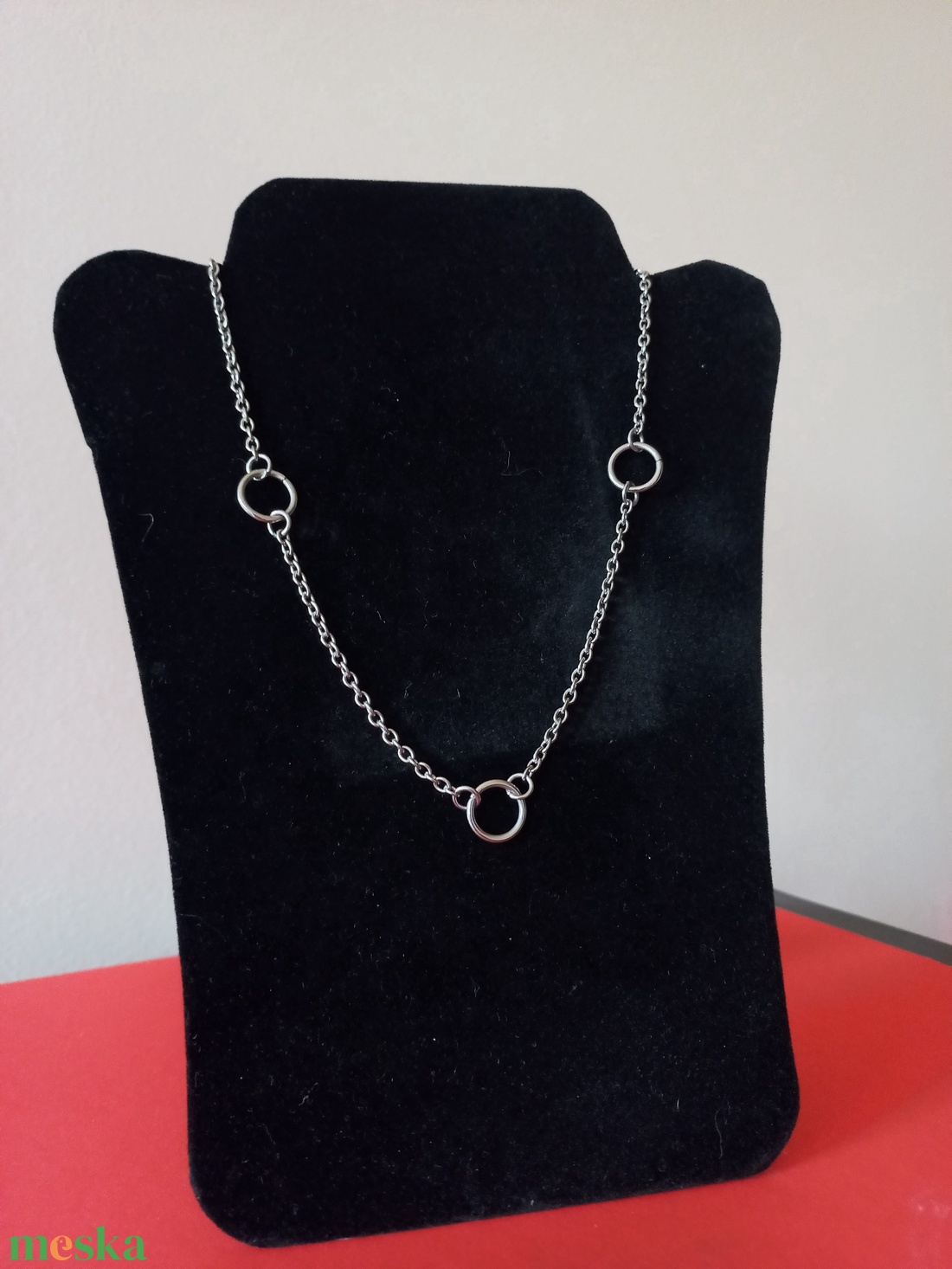 Fém karikás nyaklánc (Uchiha Itachi ihlette cosplay kellék) - esküvő - ékszer - nyaklánc - Meska.hu