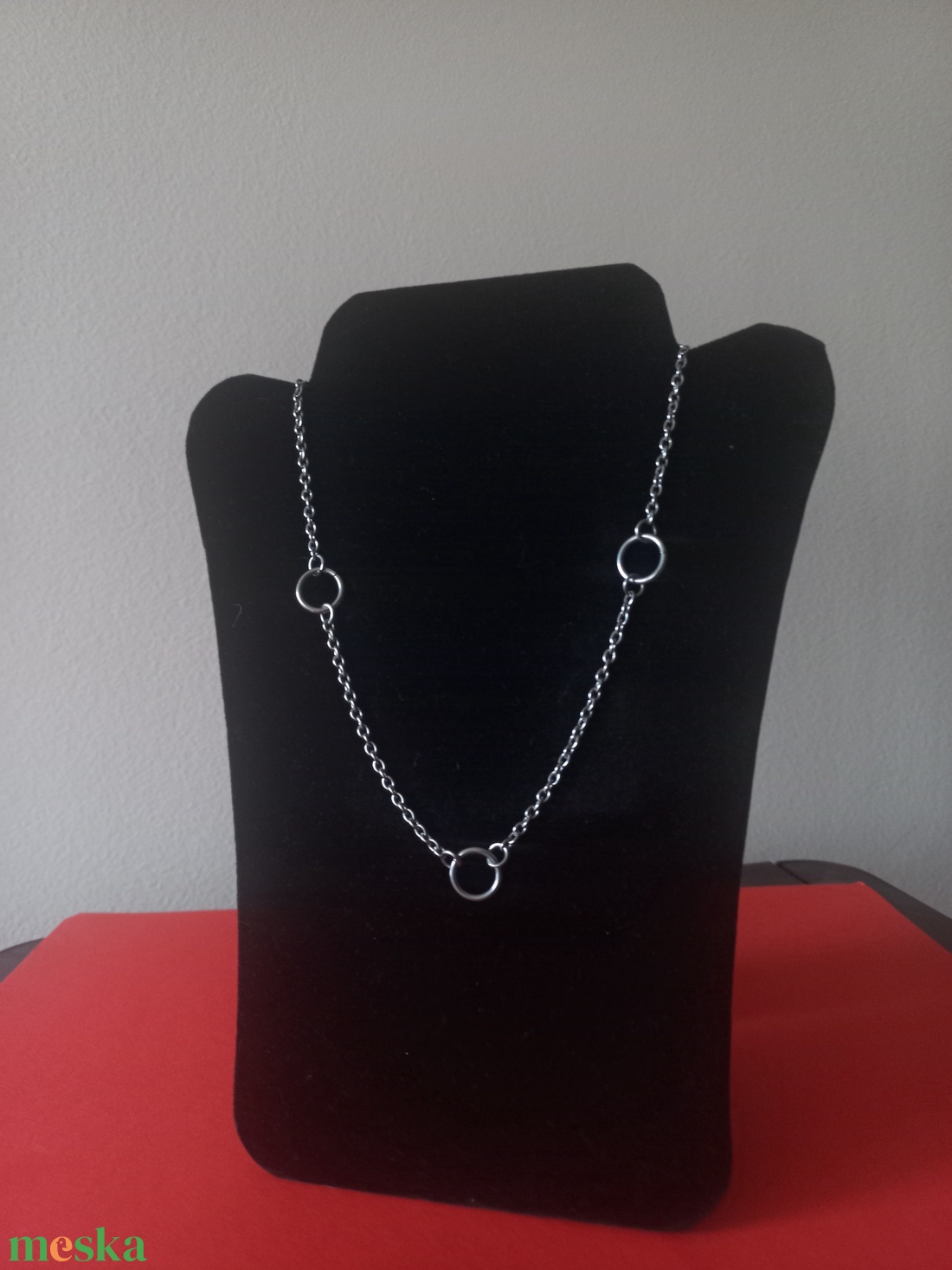 Fém karikás nyaklánc (Uchiha Itachi ihlette cosplay kellék) - esküvő - ékszer - nyaklánc - Meska.hu