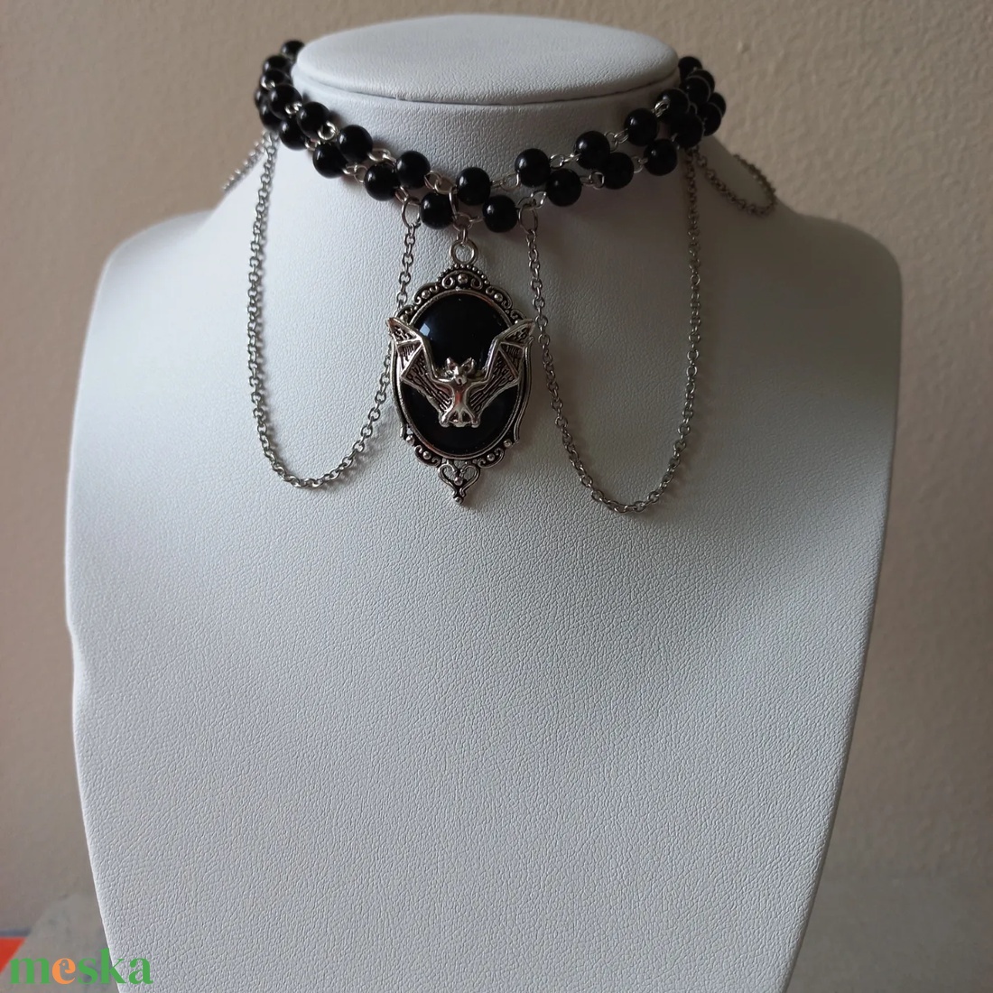 Lady Ebony choker - ékszer - nyaklánc - gyöngyös nyaklánc - Meska.hu Lady Ebony choker - ékszer - nyaklánc - gyöngyös nyaklánc - Meska.hu
