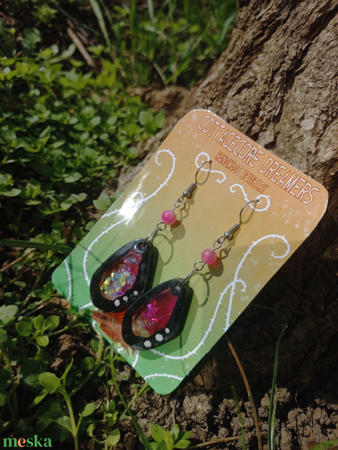 Suncatcher fülbevalók - ékszer - fülbevaló - karika fülbevaló - Meska.hu