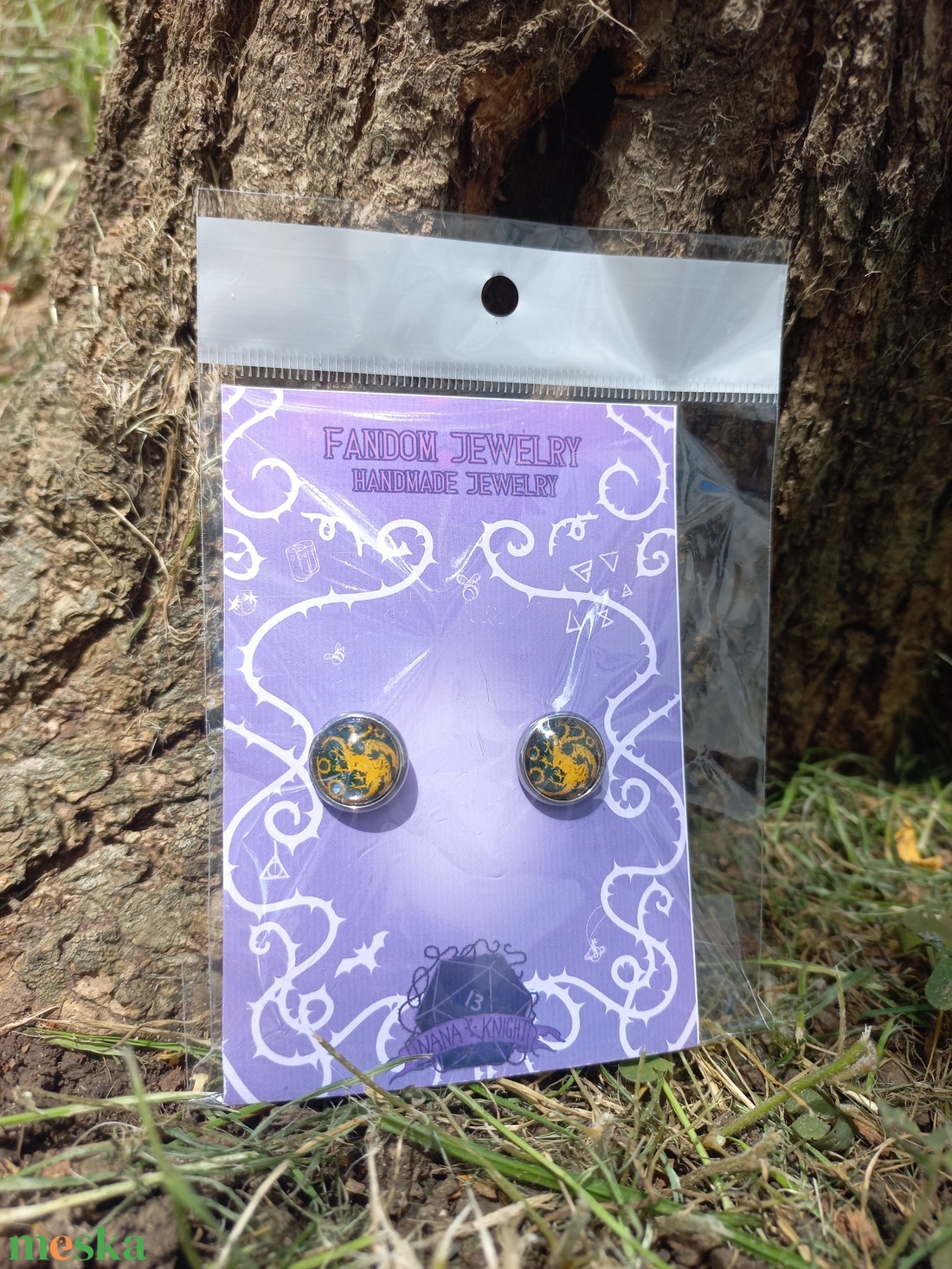 Targaryen ház Fülbevaló - ékszer - fülbevaló - pötty fülbevaló - Meska.hu