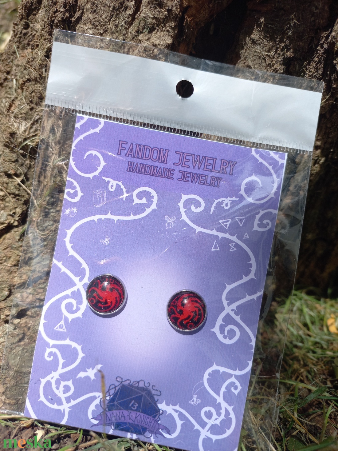 Targaryen ház Fülbevaló - ékszer - fülbevaló - pötty fülbevaló - Meska.hu