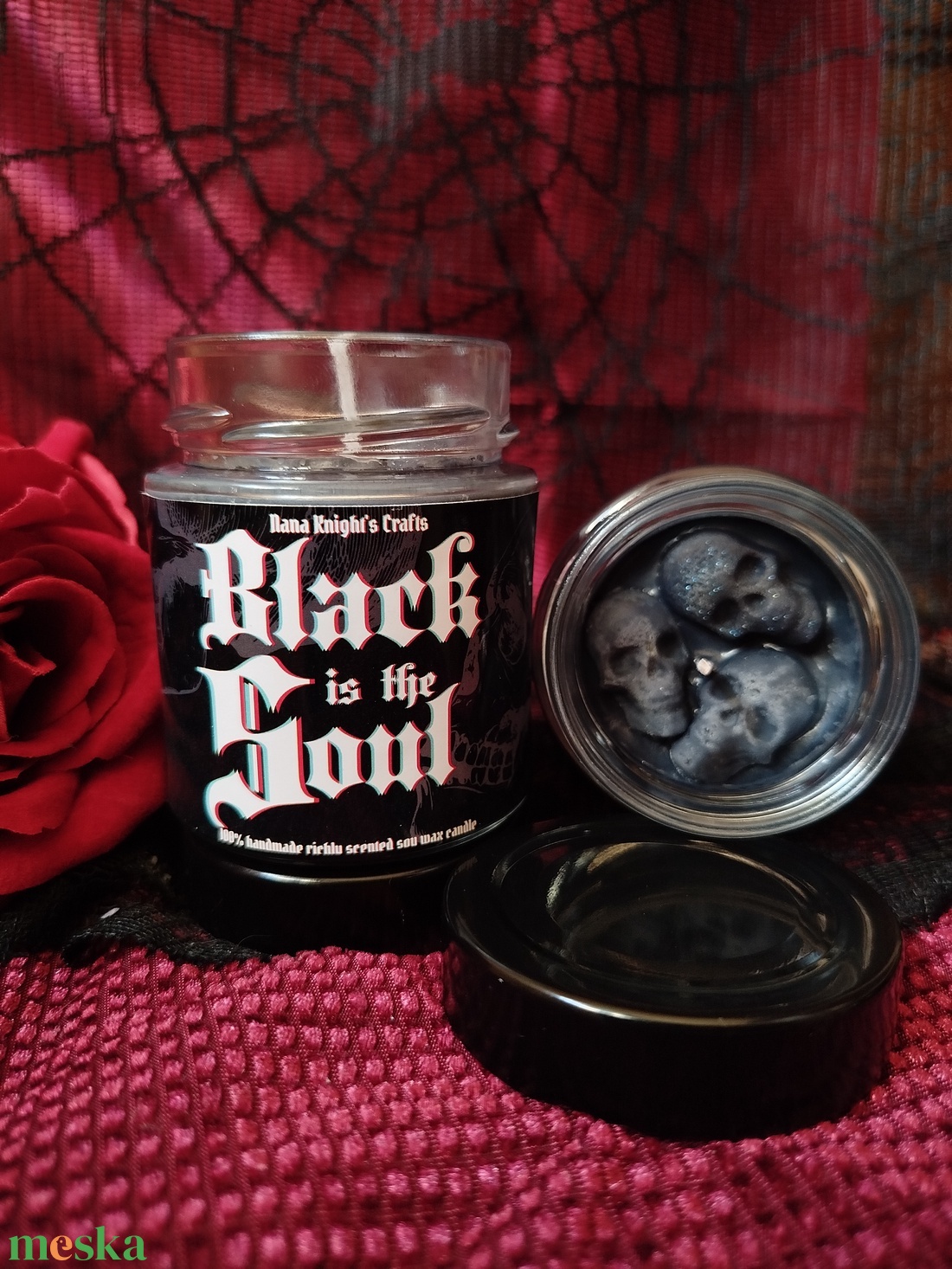 [Guayaba és Körte] - Black is the Soul  szójaviasz illatgyertya - otthon & életmód - gyertya, illat, aroma - gyertya - Meska.hu