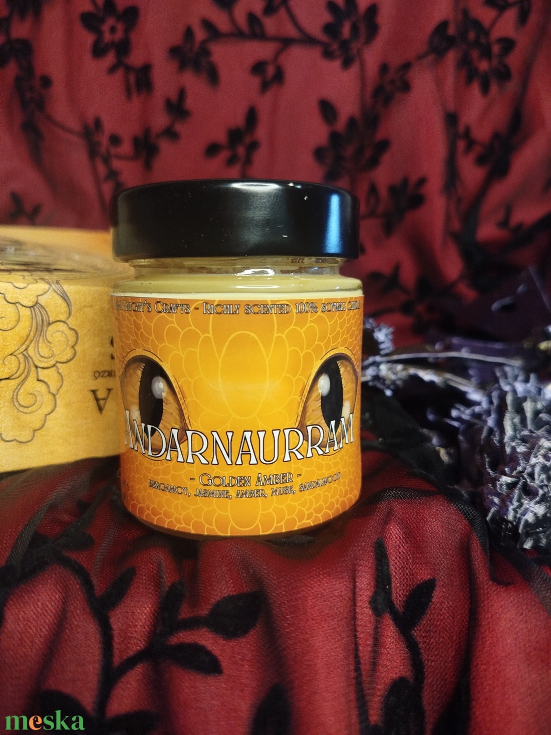 [Borostyán] - Andarna szójaviasz illatgyertya - otthon & életmód - gyertya, illat, aroma - gyertya - Meska.hu