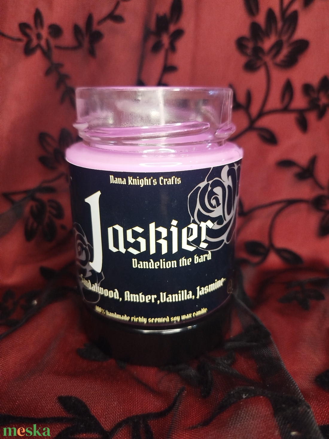 [Kökörcsin és Rózsa] - Jaskier, kökörcsin a bárd szójaviasz illatgyertya - otthon & életmód - gyertya, illat, aroma - gyertya - Meska.hu