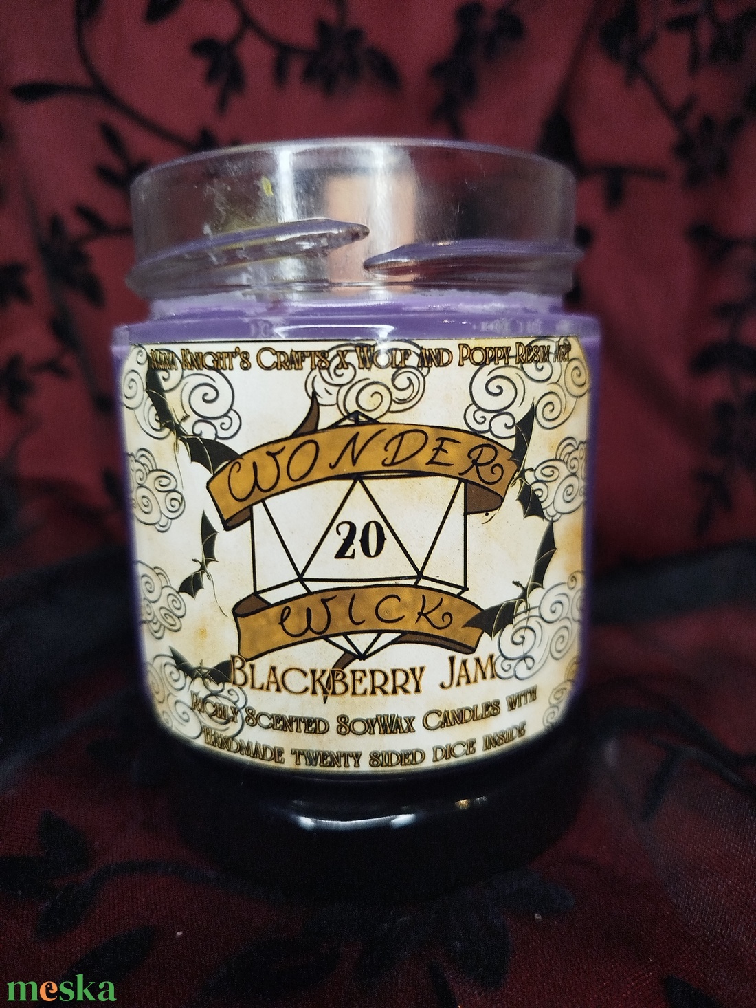 [Szederlekvár] - WonderWick szójaviasz illatgyertya ajándék kockával - otthon & életmód - gyertya, illat, aroma - gyertya - Meska.hu