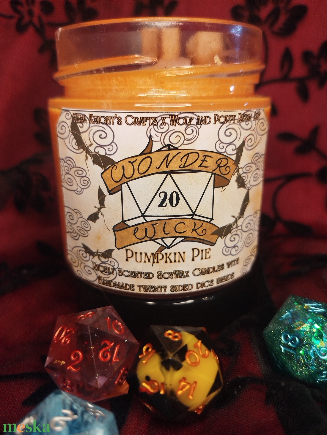 [Pumpkin Pie] - WonderWick szójaviasz illatgyertya ajándék kockával - otthon & életmód - gyertya, illat, aroma - gyertya - Meska.hu