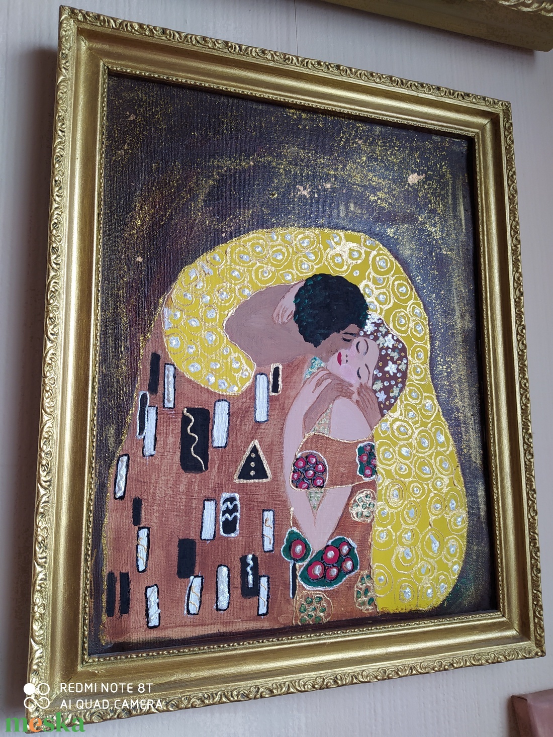 A CSÓK /KLIMT Reprodukció/ - művészet - festmény - akril - Meska.hu A CSÓK /KLIMT Reprodukció/ - művészet - festmény - akril - Meska.hu