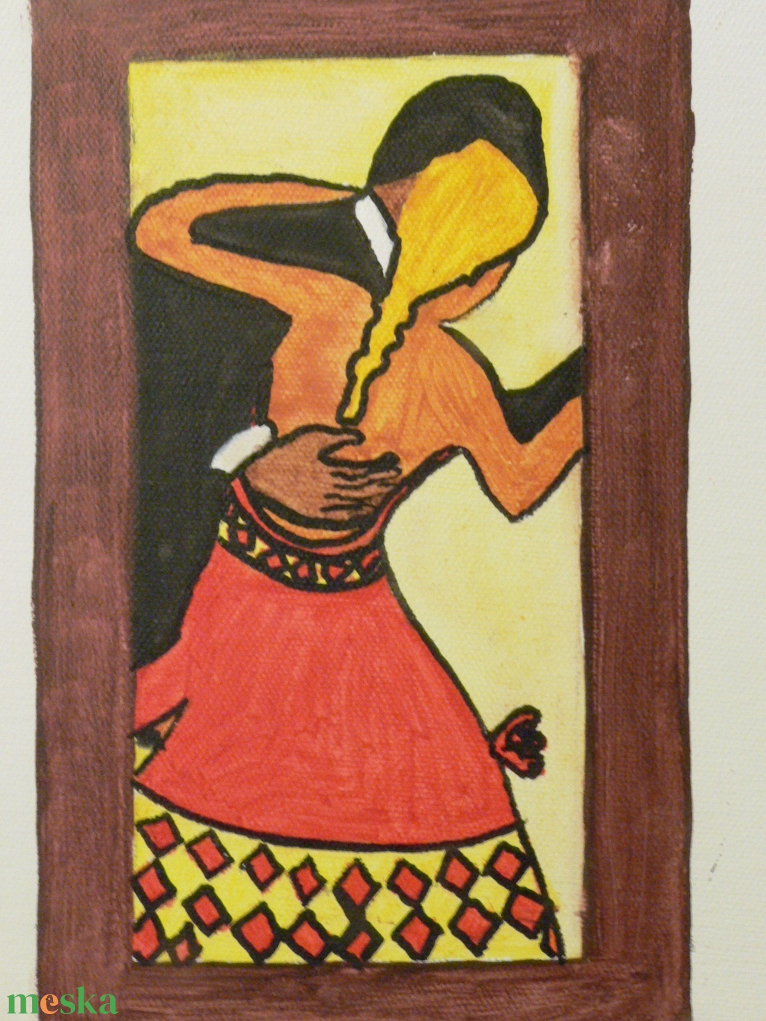 táncoló pár - művészet - festmény - akril - Meska.hu