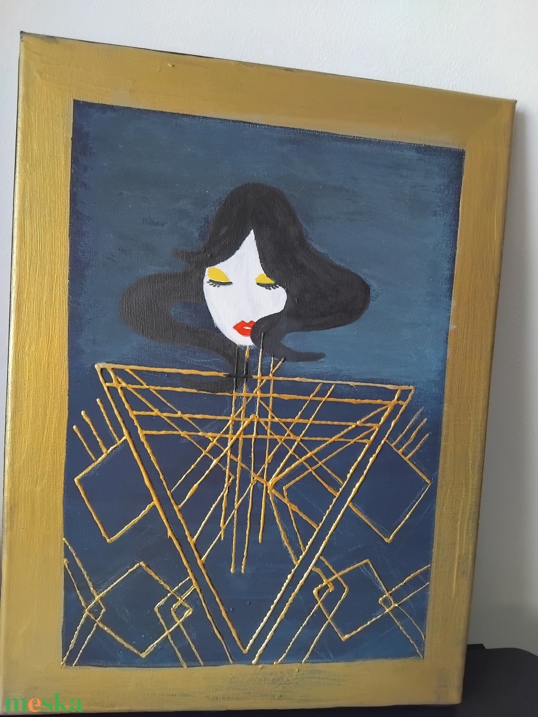 Absztrakt festmény - művészet - festmény - akril - Meska.hu