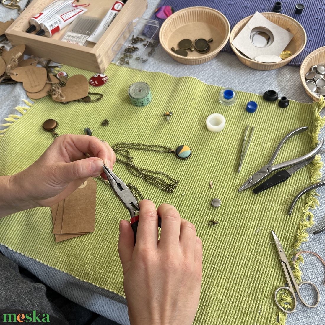Tavaszváró textilékszerszett-készítő workshop - diy (csináld magad) - workshop & tanfolyam - Meska.hu