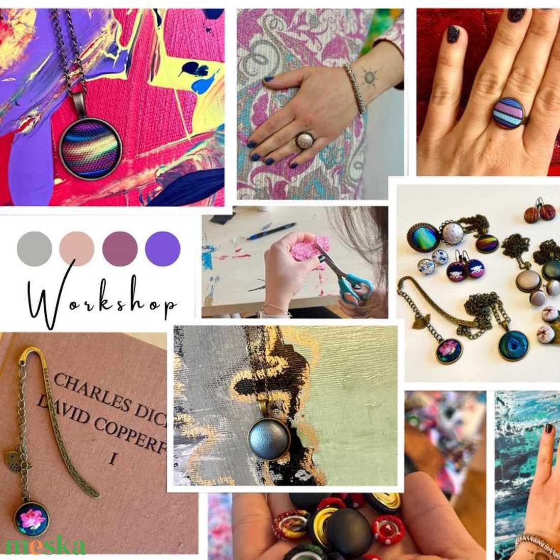 Tavaszváró textilékszerszett-készítő workshop - diy (csináld magad) - workshop & tanfolyam - Meska.hu