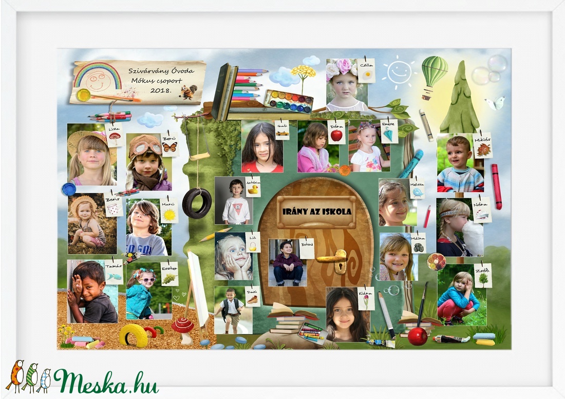 Ovis ballagó ajándék, tablókép, tablófotó, óvónéni búcsúztató, Óvoda, poszter, Ovis poszter, ovis jel -  - Meska.hu