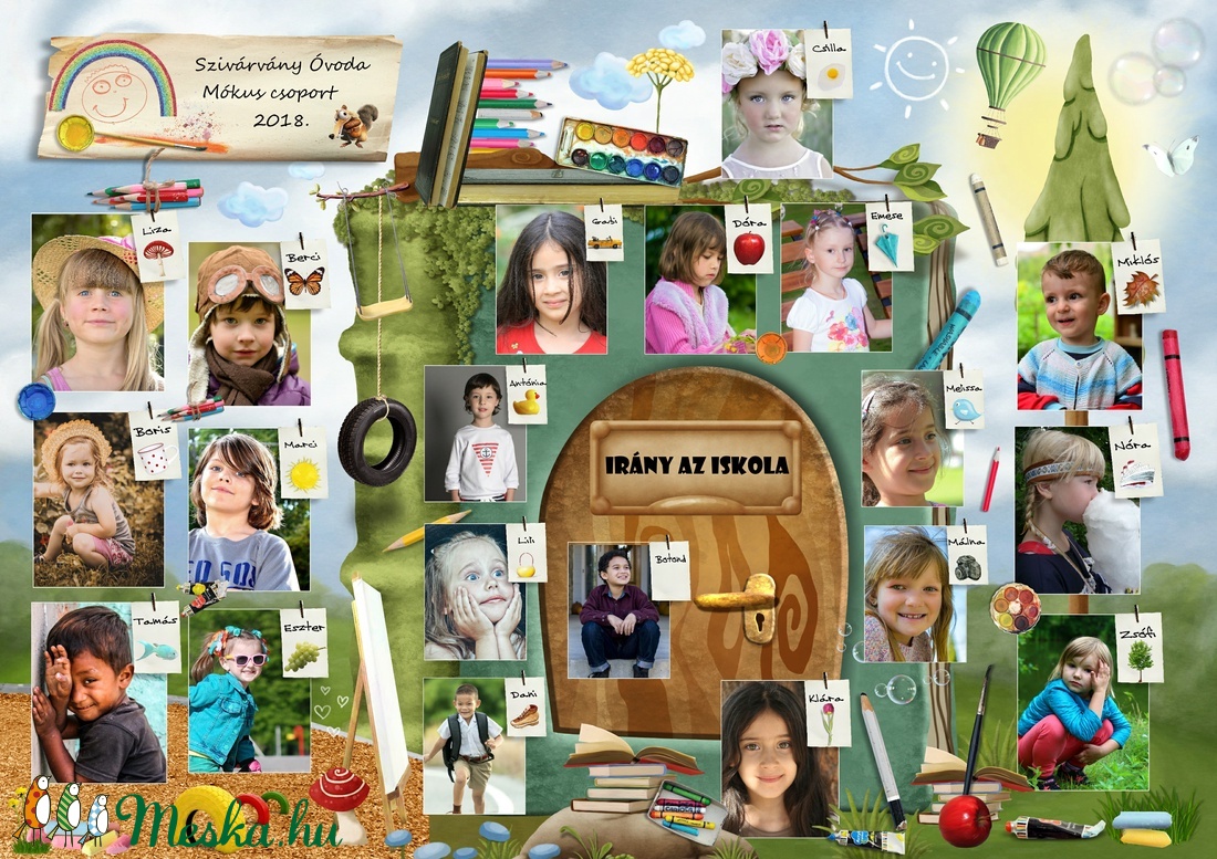 Ovis ballagó ajándék, tablókép, tablófotó, óvónéni búcsúztató, Óvoda, poszter, Ovis poszter, ovis jel -  - Meska.hu