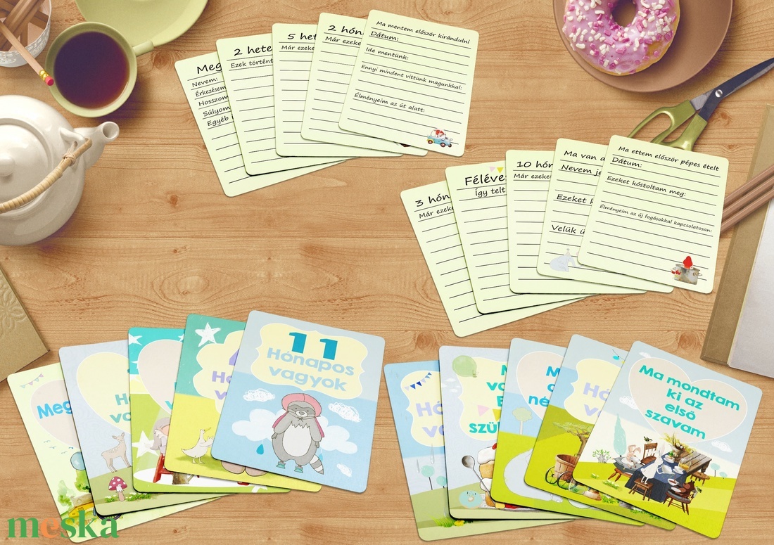 Kisfiú babakártya fotókártya milestone kártya milestone card mérföldkő kártya szülinapi poszter babakártya babaváró gift - otthon & életmód - papír, írószer - babanapló - Meska.hu