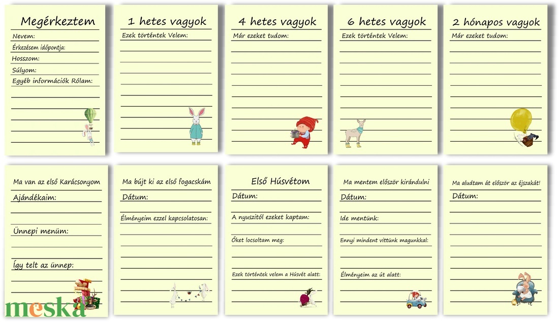 Kisfiú babakártya fotókártya milestone kártya milestone card mérföldkő kártya szülinapi poszter babakártya babaváró gift - otthon & életmód - papír, írószer - babanapló - Meska.hu