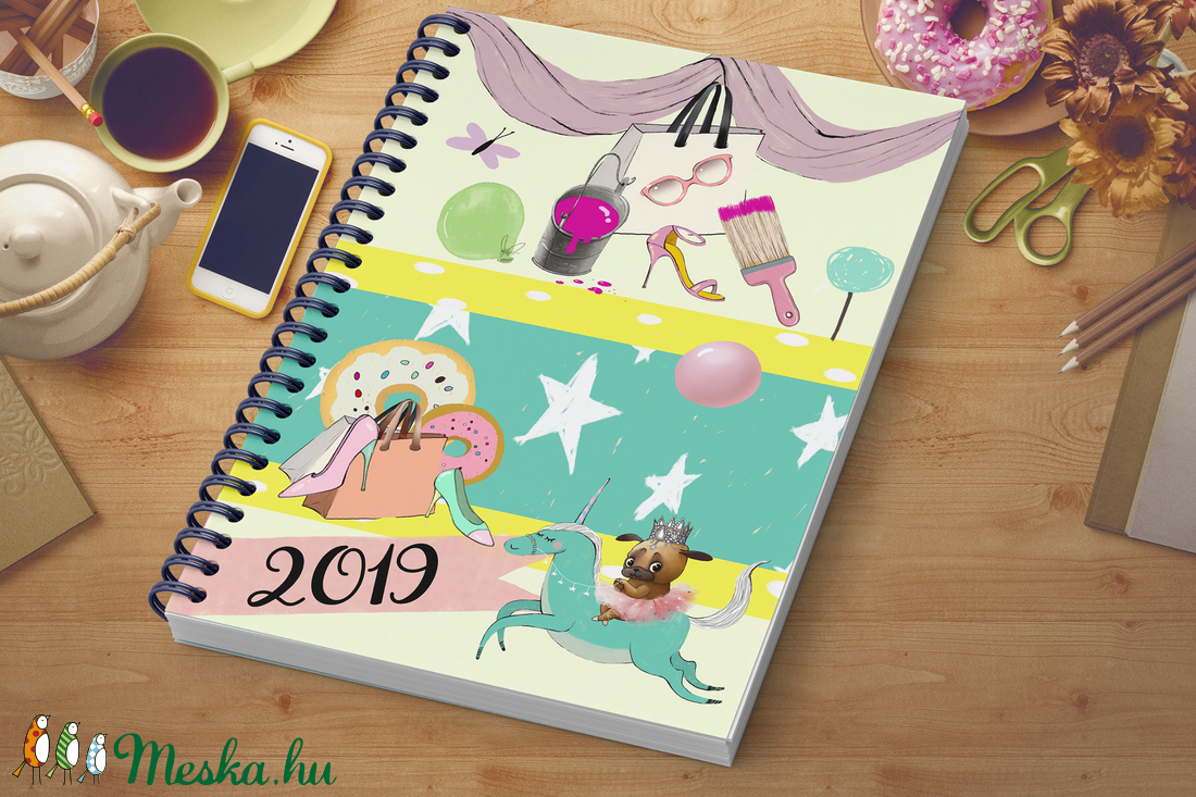 110 oldalas egyedi grafikájú határidőnapló filofax bullet journal diary emlékkönyv jegyzetfüzet notesz leckefüzet napló -  - Meska.hu