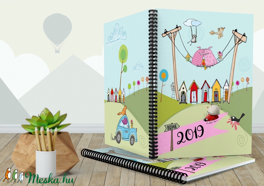 egyedi grafikájú határidőnapló filofax asztali naptár falinaptár emlékkönyv jegyzetfüzet notesz leckefüzet napló kalendá -  - Meska.hu