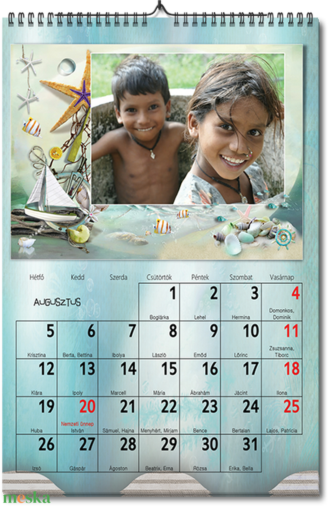 2022-es fényképes falinaptár, egyedi naptár fotós ajándék nagyinak nőknek férfiaknak vicces unokától karácsonyi ötlet - otthon & életmód - dekoráció - Meska.hu
