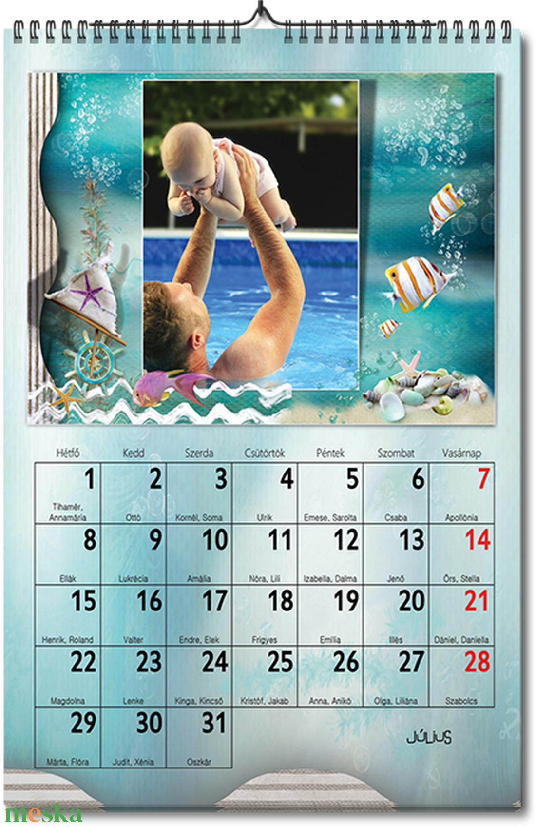 2022-es fényképes falinaptár, egyedi naptár fotós ajándék nagyinak nőknek férfiaknak vicces unokától karácsonyi ötlet - otthon & életmód - dekoráció - Meska.hu