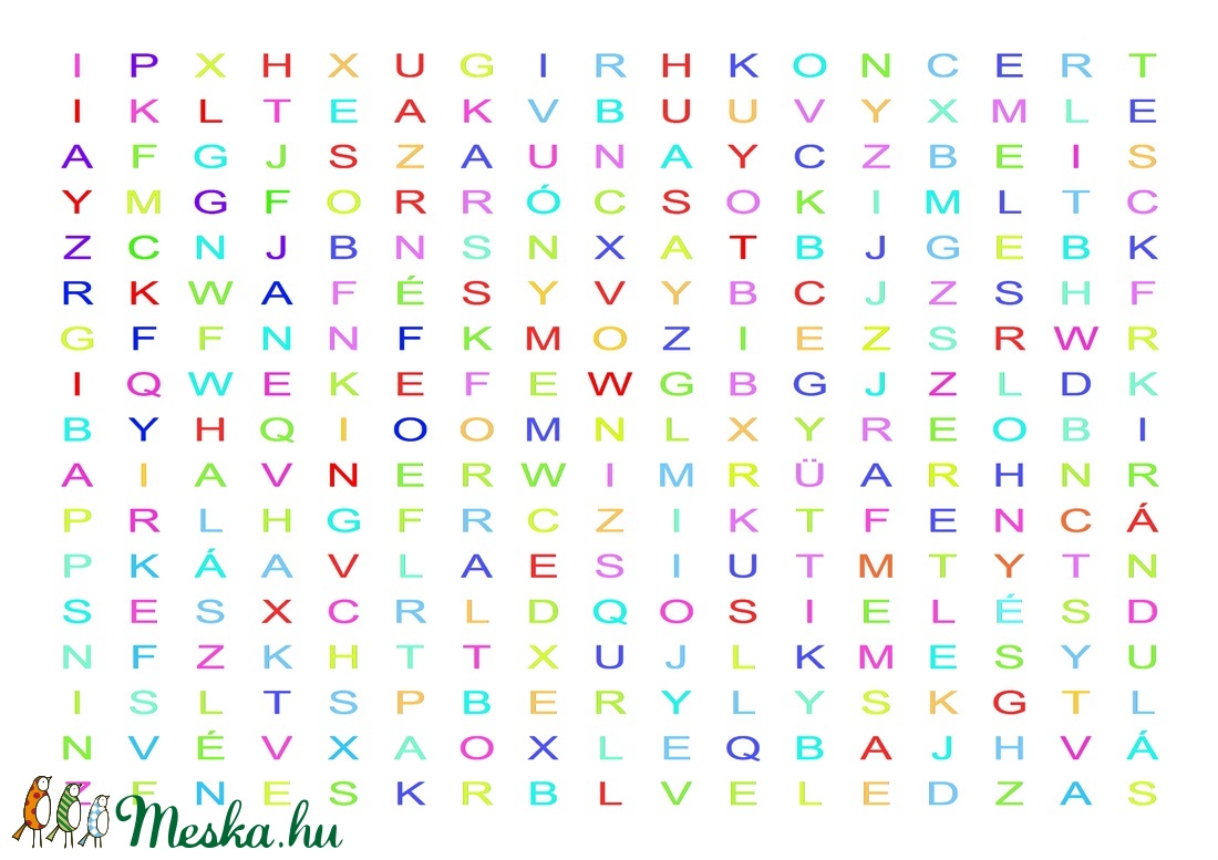 karácsonyi képeslap szókereső rejtvény keresztrejtvény mókás ajándék vicces ajándék keresd a párját scrable  -  - Meska.hu