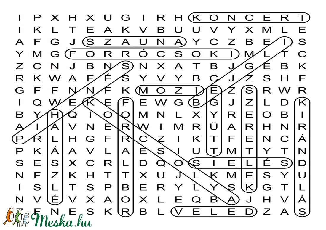 karácsonyi képeslap szókereső rejtvény keresztrejtvény mókás ajándék vicces ajándék keresd a párját scrable  -  - Meska.hu