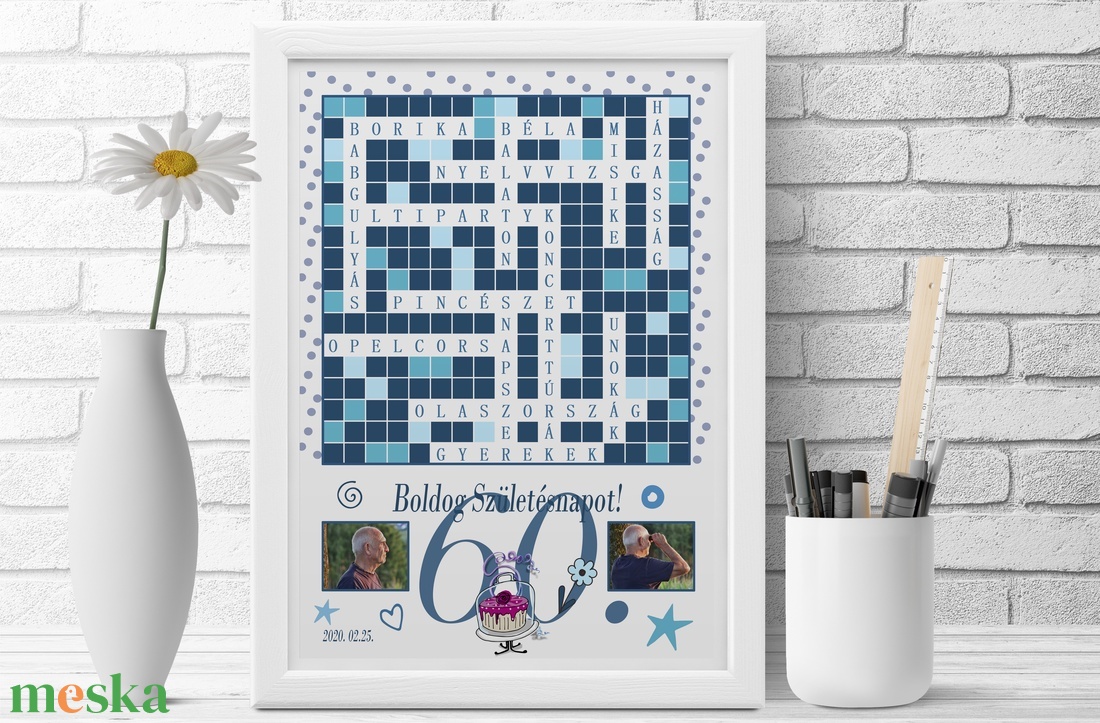 Fényképes szókirakó rejtvény skandináv szó családfa kirakó évforduló nászajándék puzzle fejtörő szülinap névnap testvér - esküvő - emlék & ajándék - nászajándék - Meska.hu