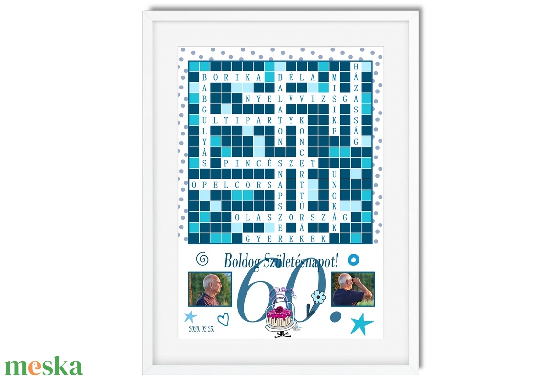 Fényképes szókirakó rejtvény skandináv szó családfa kirakó évforduló nászajándék puzzle fejtörő szülinap névnap testvér - esküvő - emlék & ajándék - nászajándék - Meska.hu