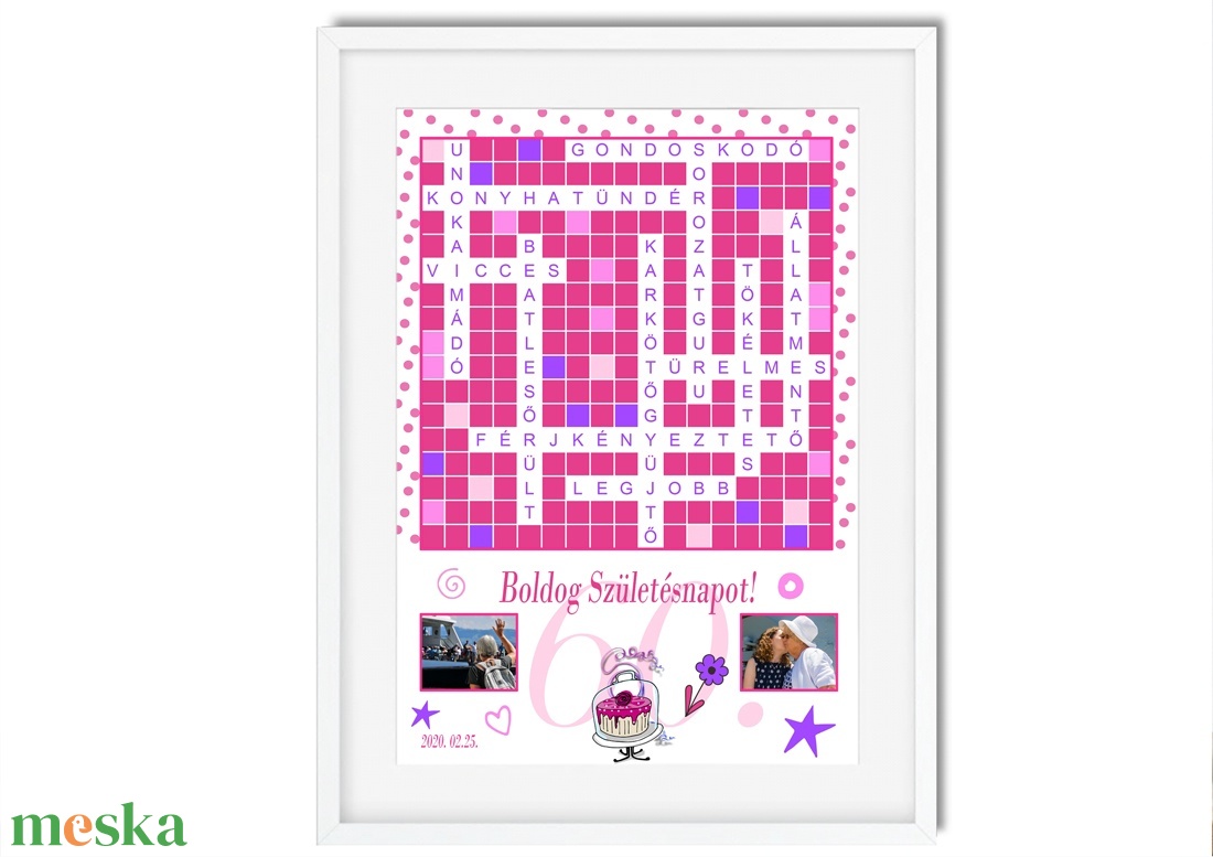 Egyedi fényképes scrabble kirakó szókirakó puzzle szülinapi poszter kerettel Nászajándék Rejtvény előszoba lakásavató - esküvő - Meska.hu