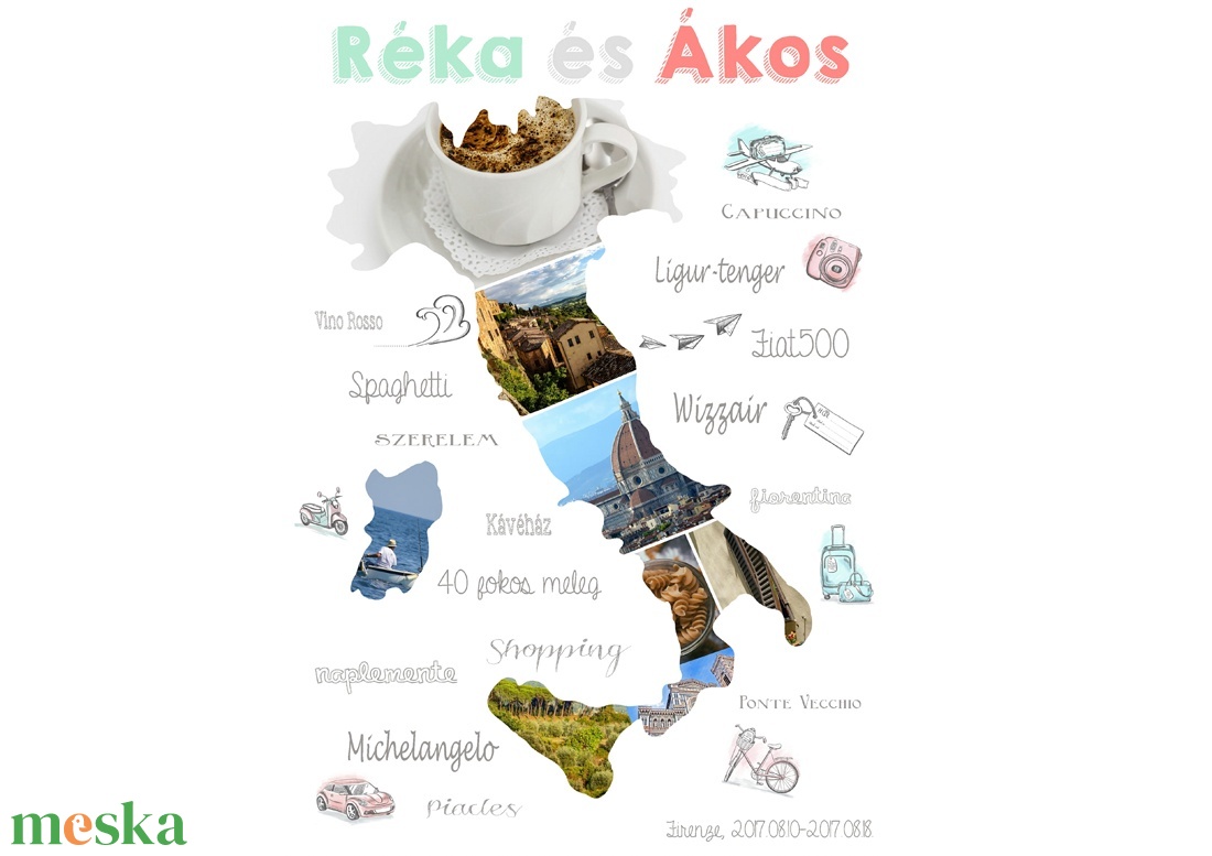 Fényképes kollázs térkép útinapló poszter kerettel, Szülinapi ajándék montázs nyaralási fotókkal, Egyedi fotó ajándék - otthon & lakás - dekoráció - kép & falikép - Meska.hu Fényképes kollázs térkép útinapló poszter kerettel, Szülinapi ajándék montázs nyaralási fotókkal, Egyedi fotó ajándék - otthon & lakás - dekoráció - kép & falikép - Meska.hu