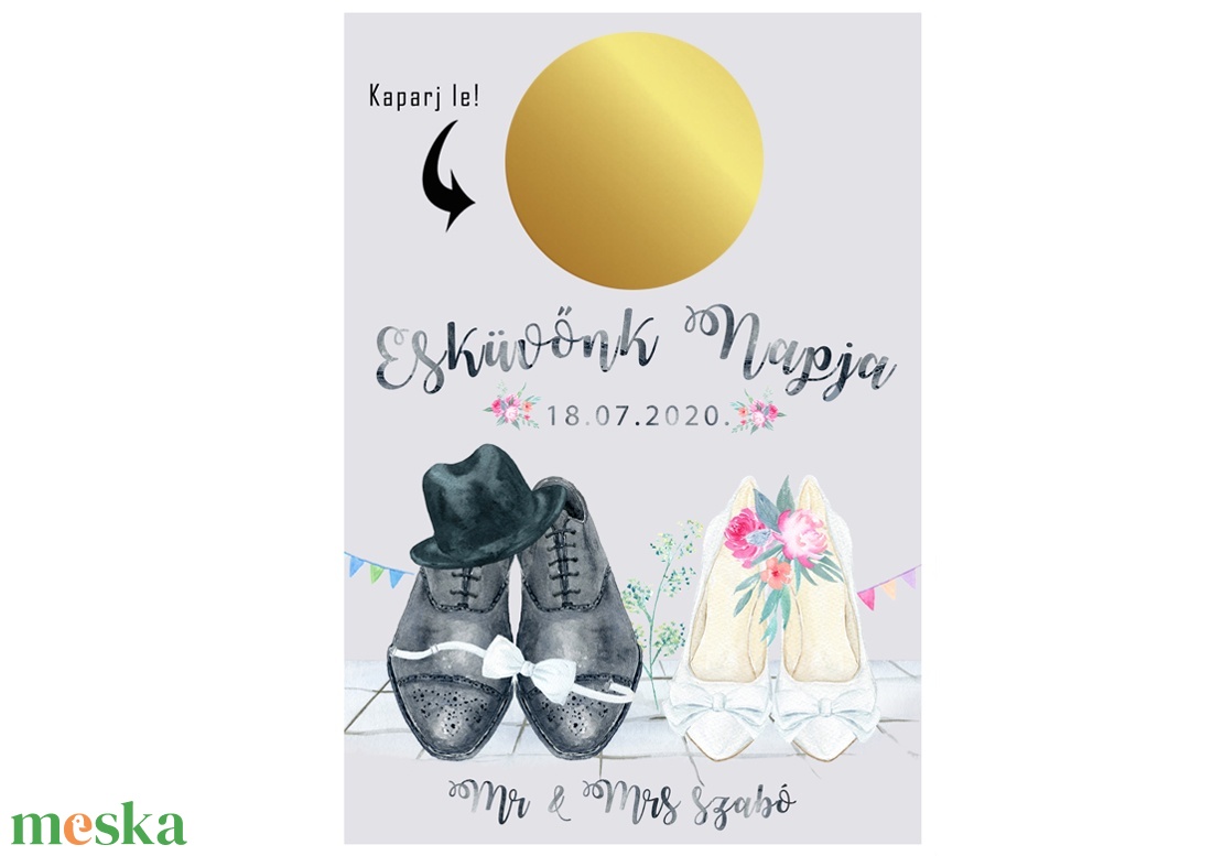 Nászajándék egyedi kaparós sorsjegy, Titkos üzenet, Vicces trendi ajándék, esküvői kellék, ajándékkisérő, Ifjú házasok - esküvő - emlék & ajándék - nászajándék - Meska.hu