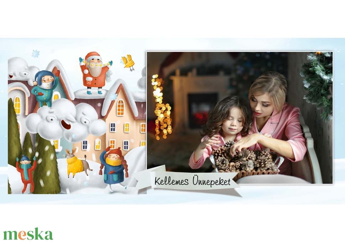 6 db fényképes képeslapcsomag képeslap egyedi fotós különleges karácsonyi ajándék ajándékkisérő télapó advent gyerekrajz - karácsony - Meska.hu