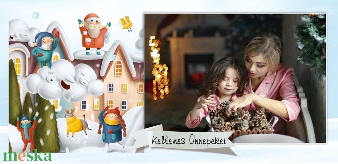 6 db fényképes képeslapcsomag képeslap egyedi fotós különleges karácsonyi ajándék ajándékkisérő télapó advent gyerekrajz - karácsony - Meska.hu