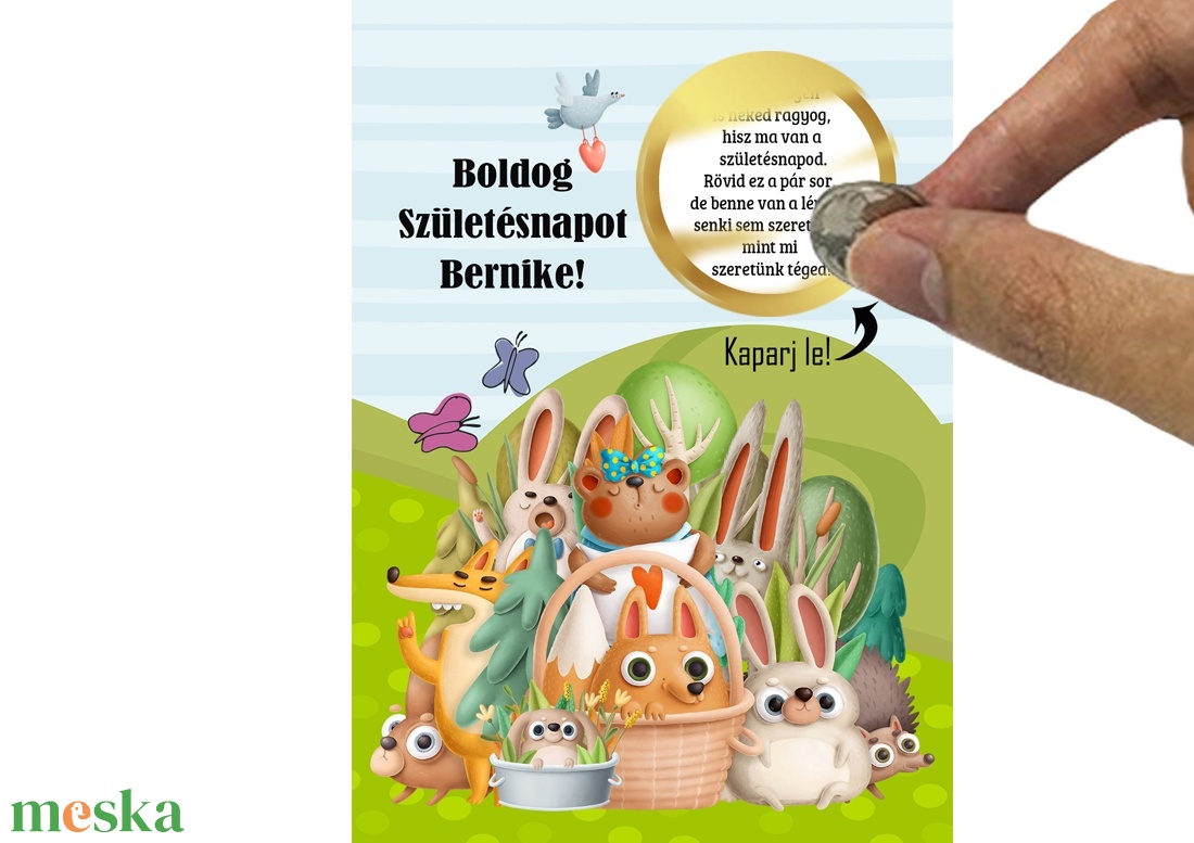 Titkos üzenet egyedi kaparós sorsjegy Vicces ajándék Különleges bejelentő bagoly baglyos Szülinapi képeslap kisérőkártya - otthon & életmód - papír, írószer - Meska.hu