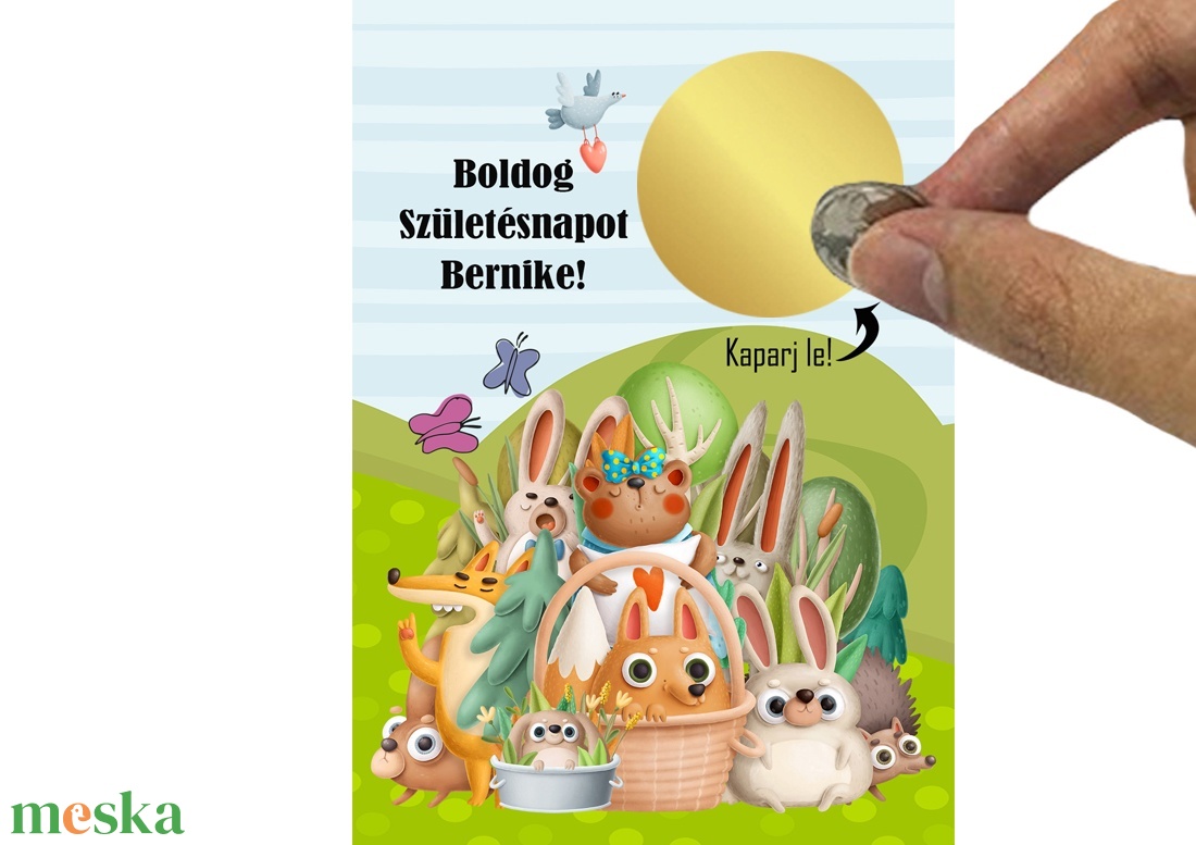 Titkos üzenet egyedi kaparós sorsjegy Vicces ajándék Különleges bejelentő bagoly baglyos Szülinapi képeslap kisérőkártya - otthon & életmód - papír, írószer - Meska.hu