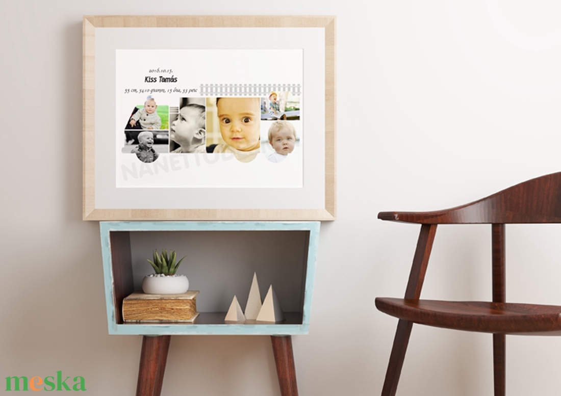 Fényképes tüzoltóautós poszter, emléklap, Szülinapi infografika baba falidekor keresztelő ajándék szülinapi milestone  - otthon & lakás - babaszoba, gyerekszoba - babaszoba kép - Meska.hu