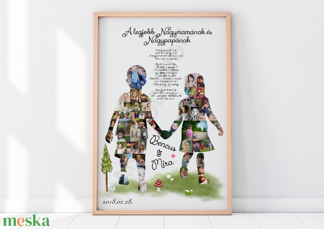 Anyák napi nagyszülő apa anya poszter fényképekből, Anyáknapja, Apák napja fényképes poszter nagyinak nagypapának Mama - otthon & életmód - dekoráció - kép & falikép - poszter - Meska.hu