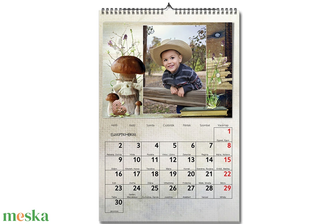 2022-es fényképes falinaptár, egyedi naptár fotós ajándék nagyinak nőknek férfiaknak vicces unokától karácsonyi ötlet - otthon & életmód - dekoráció - Meska.hu