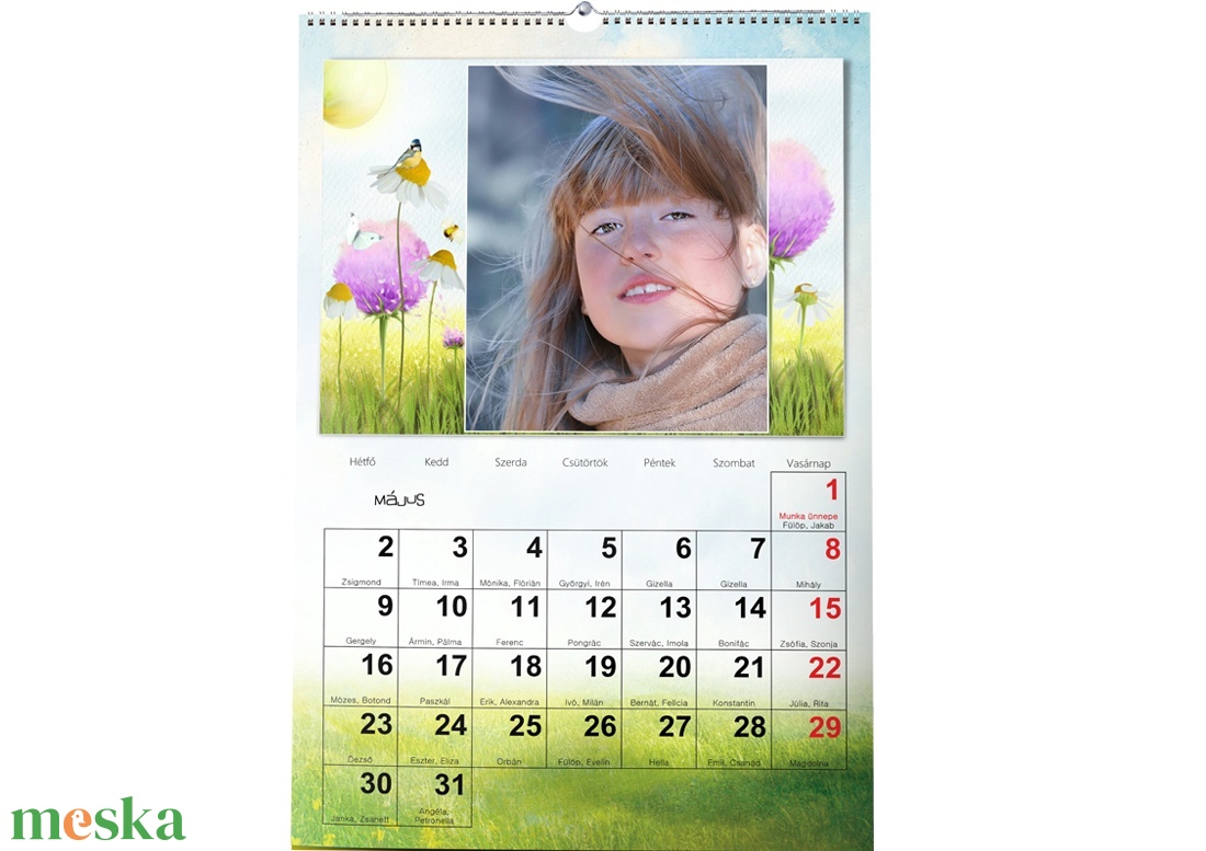 2022-es fényképes falinaptár, egyedi naptár fotós ajándék nagyinak nőknek férfiaknak vicces unokától karácsonyi ötlet - otthon & életmód - dekoráció - Meska.hu